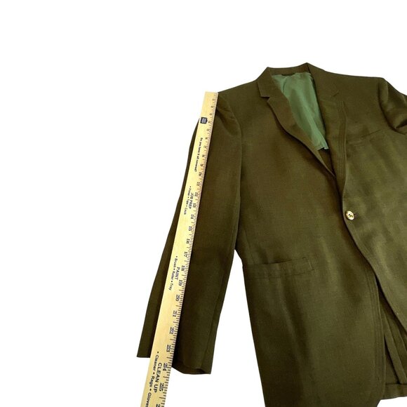 Vintage Darbyton Blazer Jacket One-Button Suit Jacket Blazer Men's Olive Green B - Picture 8 of 8